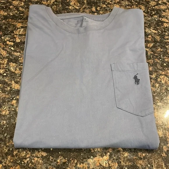 NWOT Polo by Ralph Lauren Crew neck cotton classic pocket tee - Picture 2 of 5